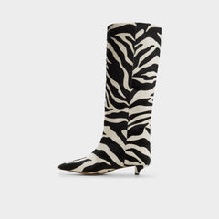 Aldo Gabelia in White Black - Knee-high boot, Kitten heel Women