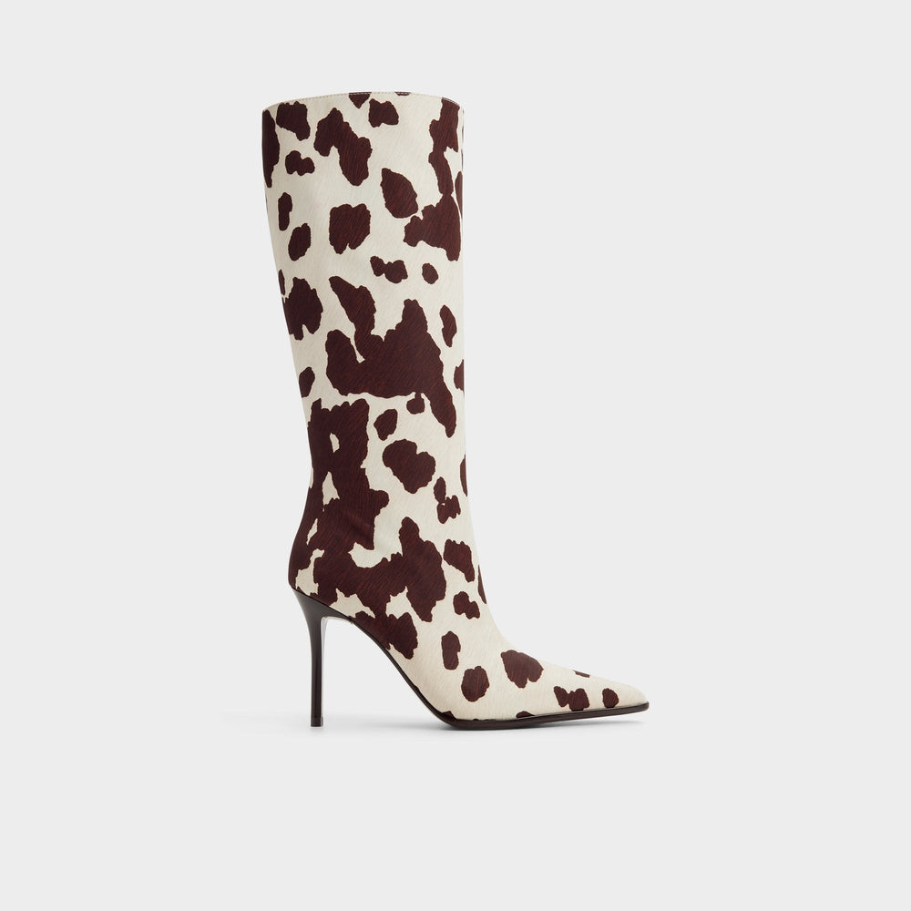 Aldo Re in Emma Open Brown - Knee-high boot, Stiletto heel Women|Bags