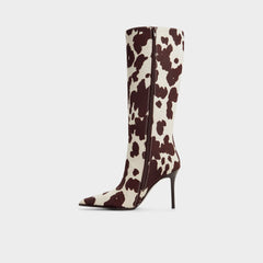 Aldo Re in Emma Open Brown - Knee-high boot, Stiletto heel Women|Bags