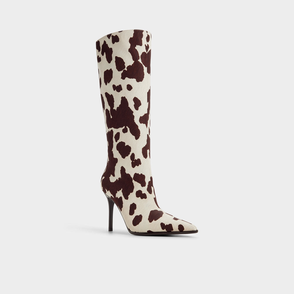 Aldo Re in Emma Open Brown - Knee-high boot, Stiletto heel Women|Bags