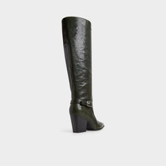 Aldo Saddle in Dark Green - Knee-high boot, Block heel Women|Bags
