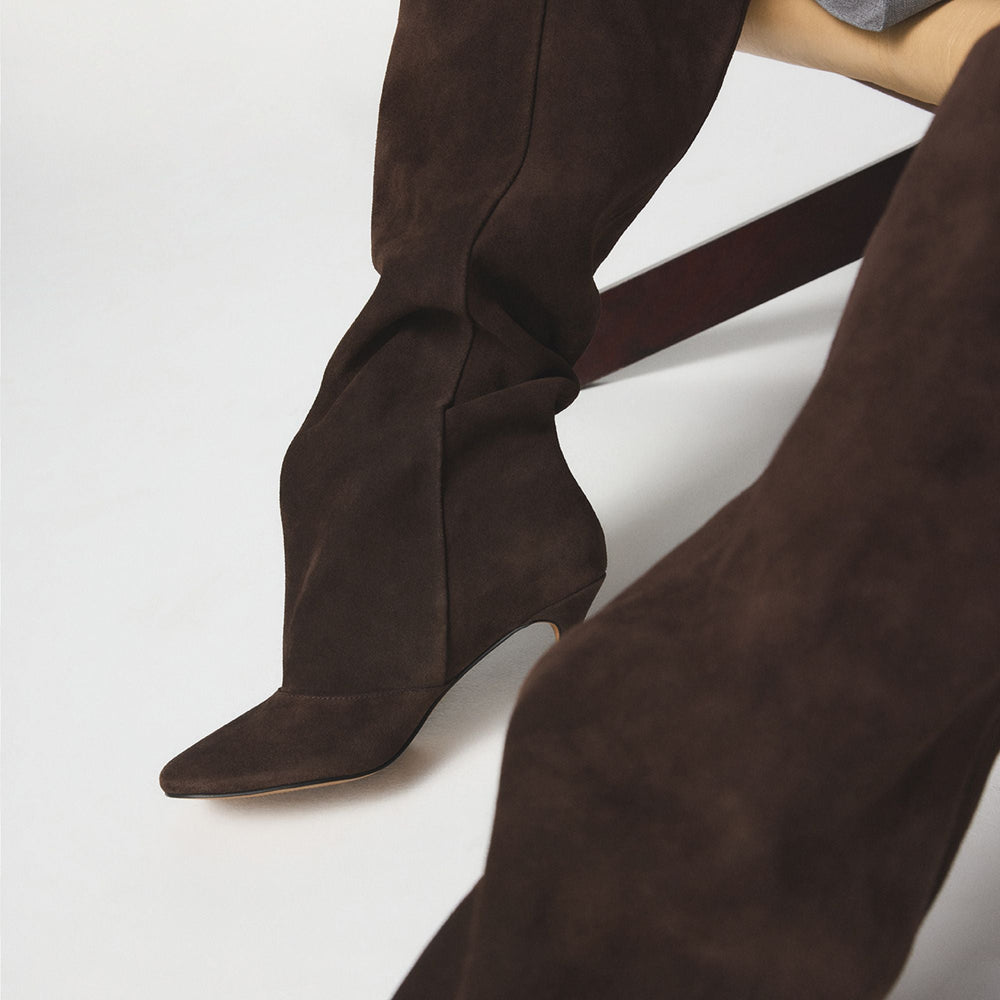 Aldo Frankey in Dark Brown - Knee-high boot, Stiletto heel Women