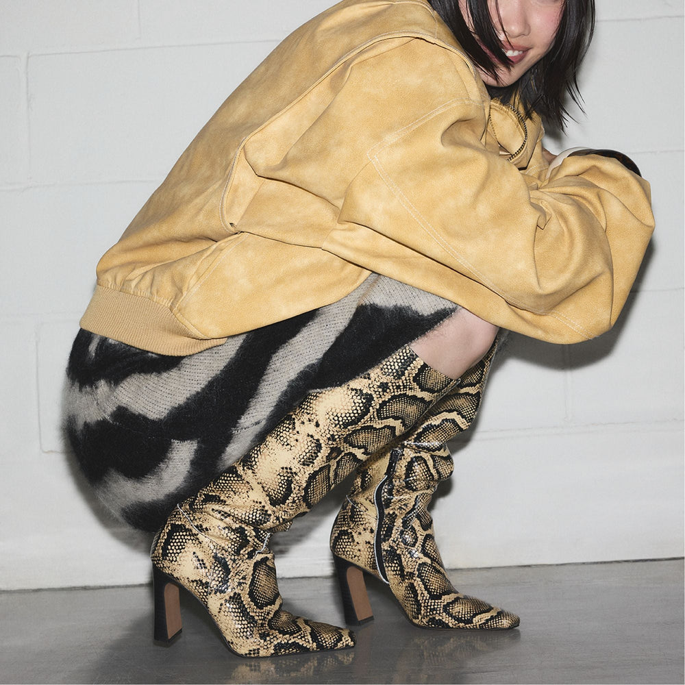 Aldo Vivienna in Brown Multi - Knee-high boot, Block heel Women