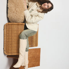 Aldo Helana in Wc Cream - Knee-high boot, Block heel Women