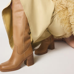 Aldo Juny in Light Brown - Knee-high boot, Platform Women