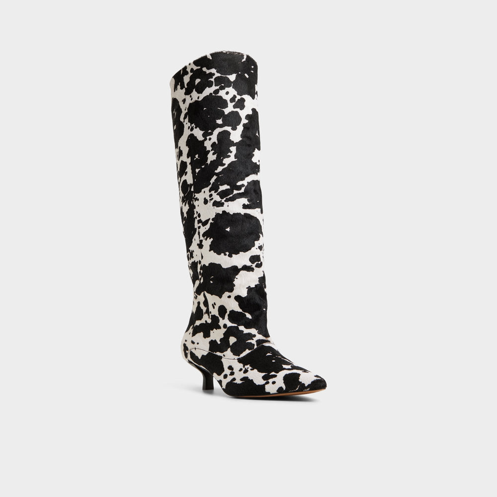 Aldo Everose in White Black - Knee-high boot, Kitten heel Women