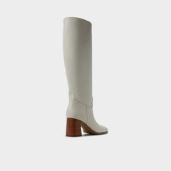 Aldo Elyze in White Bone - Knee-high boot, Block heel Women