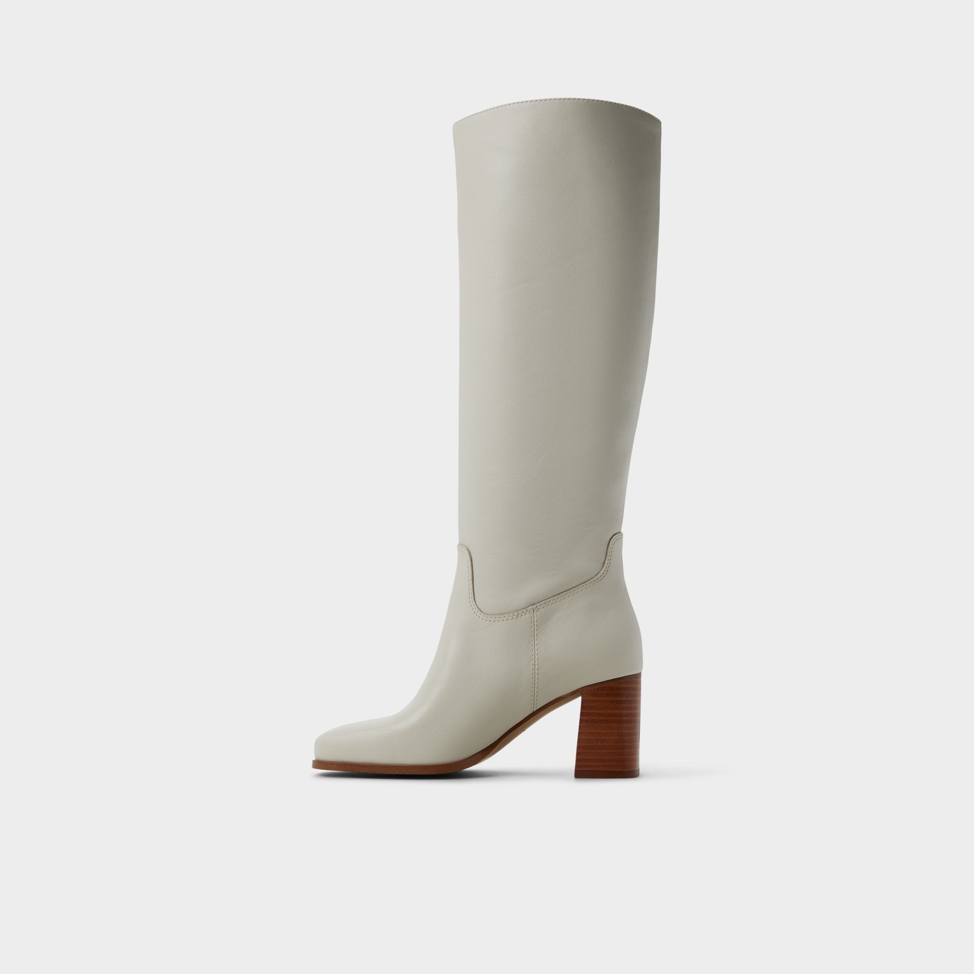 Aldo Elyze in White Bone - Knee-high boot, Block heel Women
