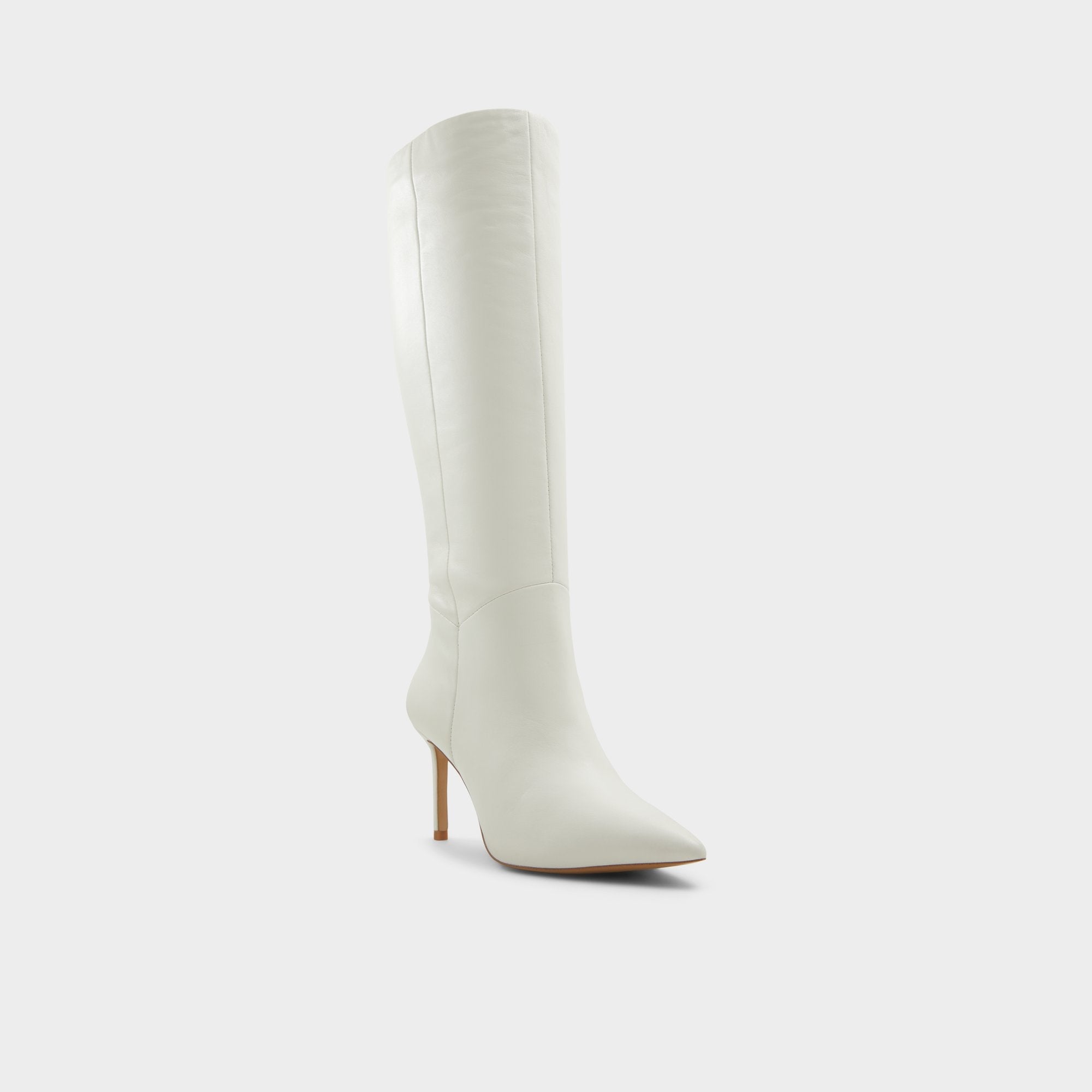 Aldo Laroche White/Bone Women's Tall Boots - Knee-high boot, Stiletto heel Women