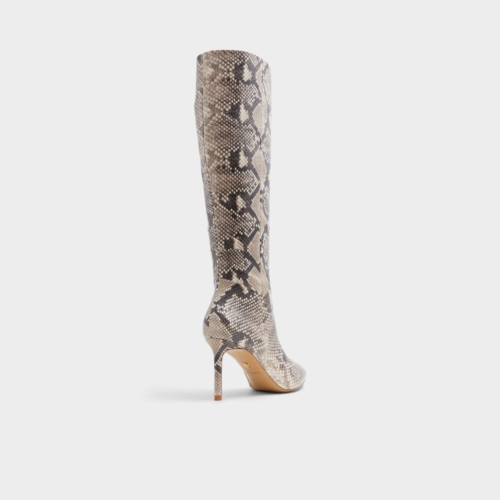 Aldo Laroche Beige Overflow Women's Tall Boots - Knee-high boot, Stiletto heel Women