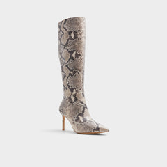 Aldo Laroche Beige Overflow Women's Tall Boots - Knee-high boot, Stiletto heel Women