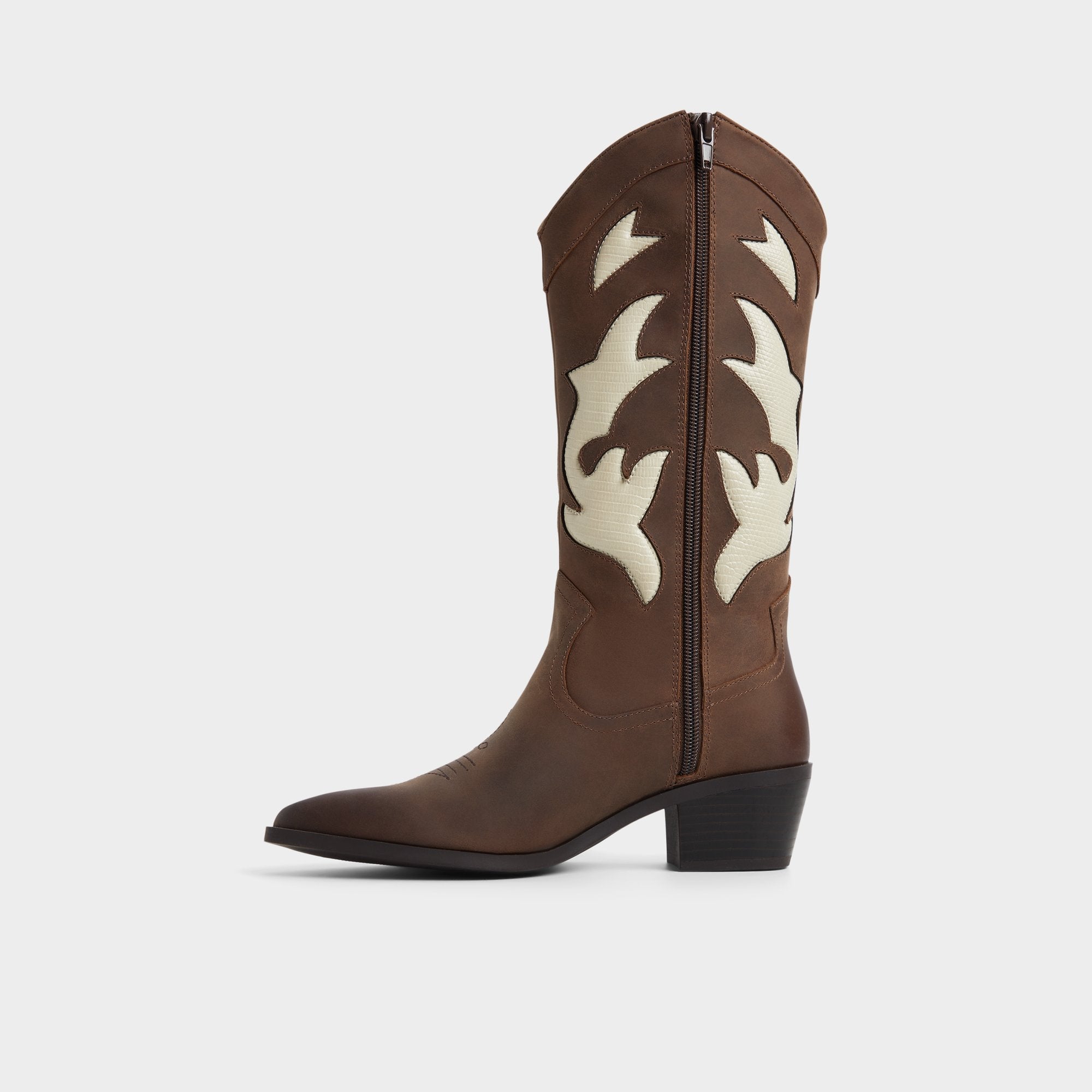 Aldo Nebraska Royal Brown Women's Western - Mid-calf western boot Women