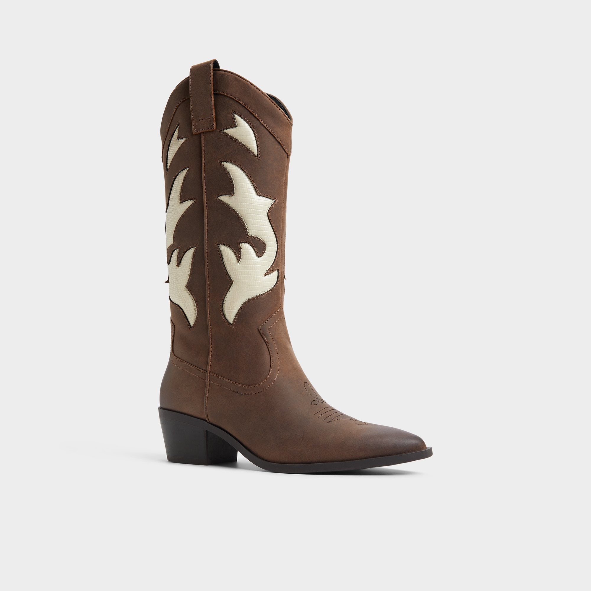 Aldo Nebraska Royal Brown Women's Western - Mid-calf western boot Women