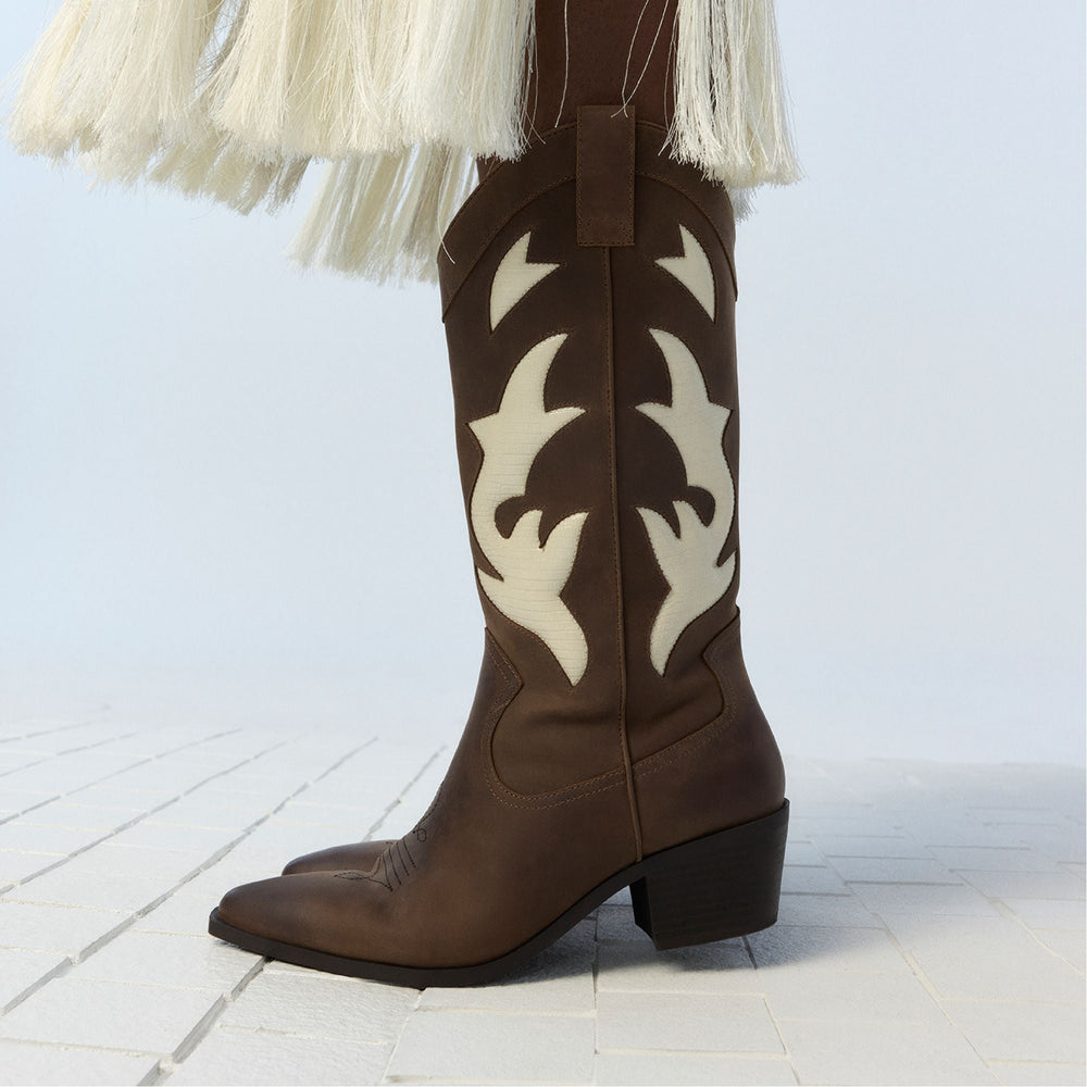 Aldo Nebraska Royal Brown Women's Western - Mid-calf western boot Women