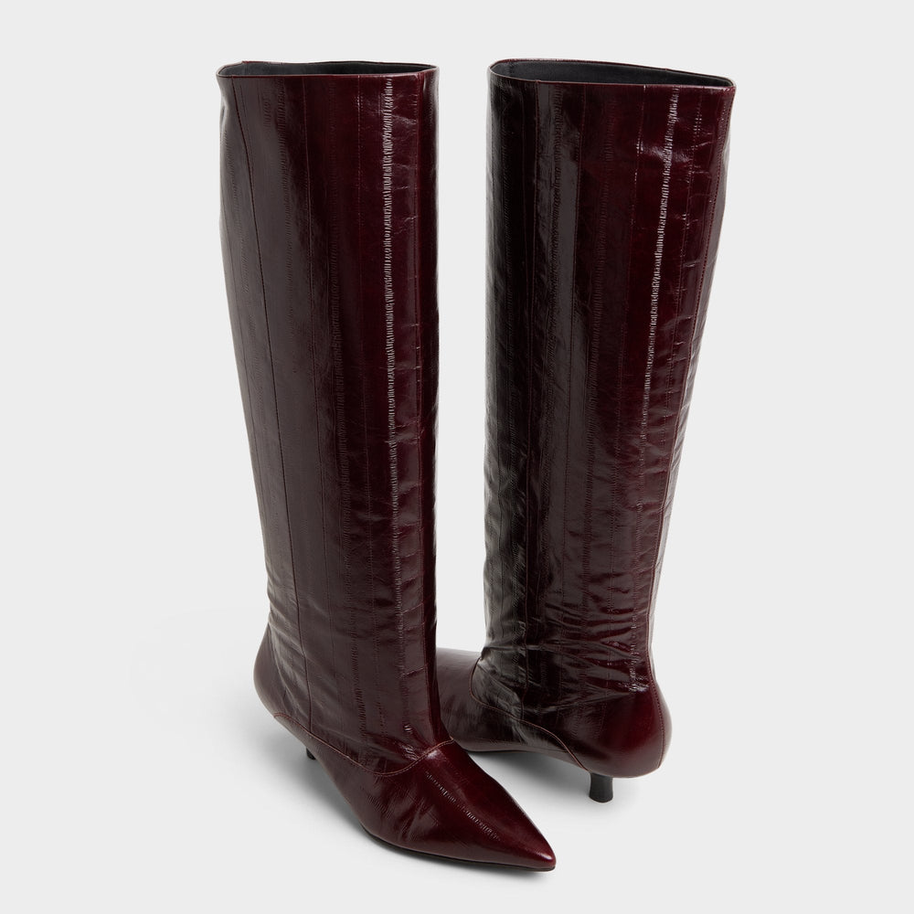 Aldo Everose in Bordo - Knee-high boot, Kitten heel Women|Bags