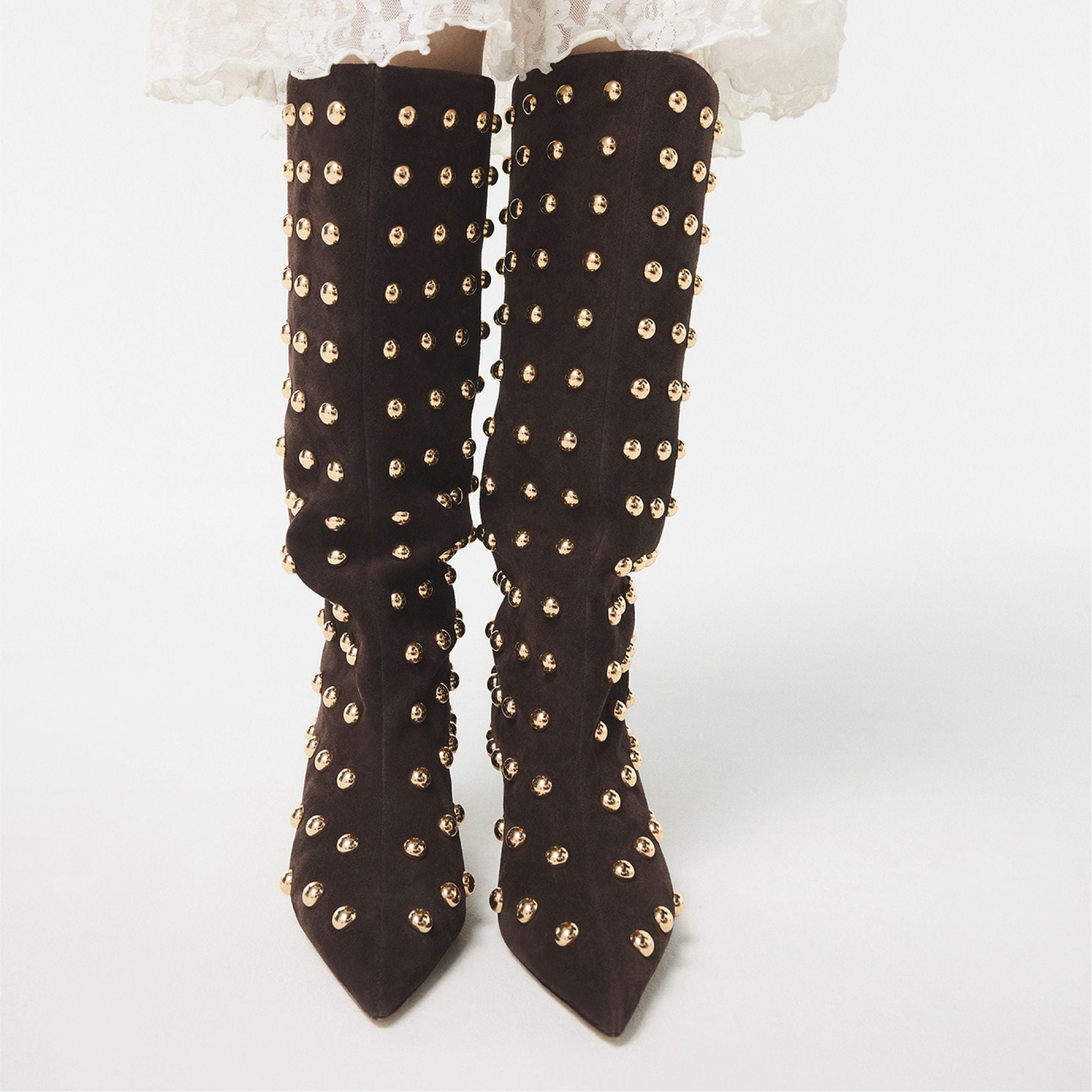 Aldo Selora in Medium Brown - Knee-high boot, Stiletto heel Women
