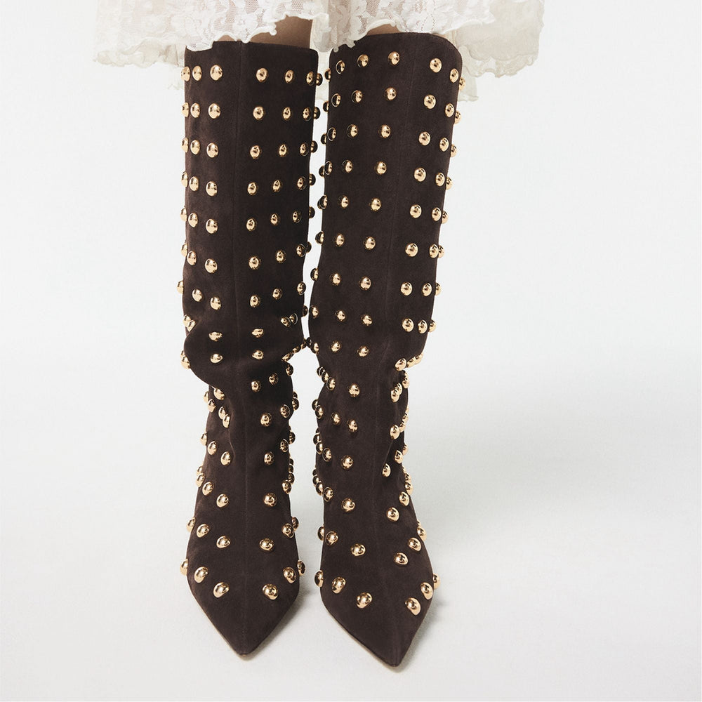 Aldo Selora in Medium Brown - Knee-high boot, Stiletto heel Women