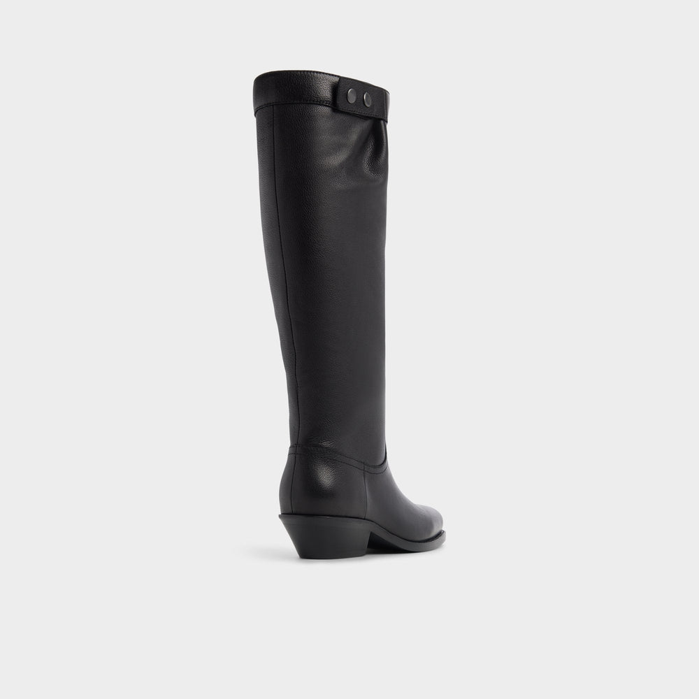Aldo Emberlyn in Black - Knee-high western boot, Cup sole Women