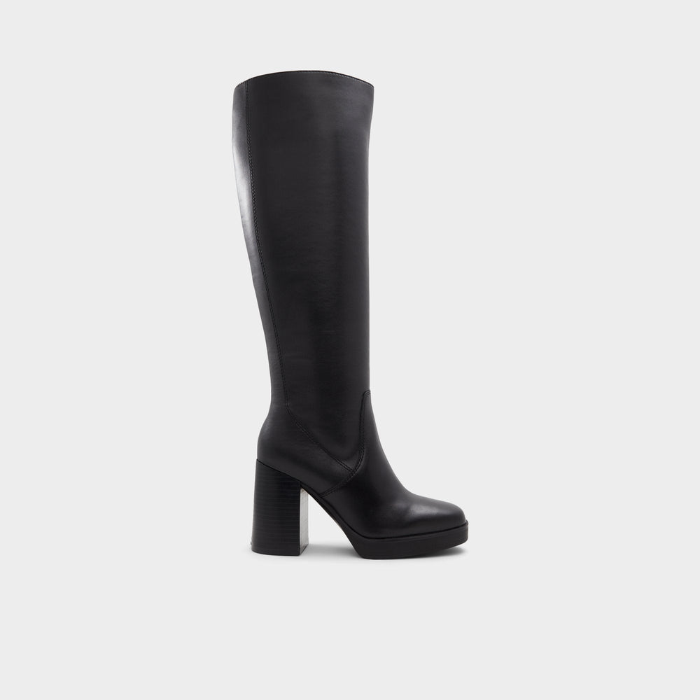 Aldo Equine Black Women's Tall Boots - Knee-high boot, Black Women
