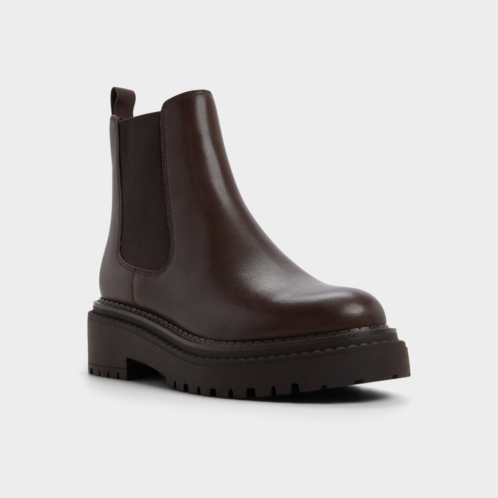 Aldo Bestina in Dark Brown - Chelsea boot, Lug sole Women