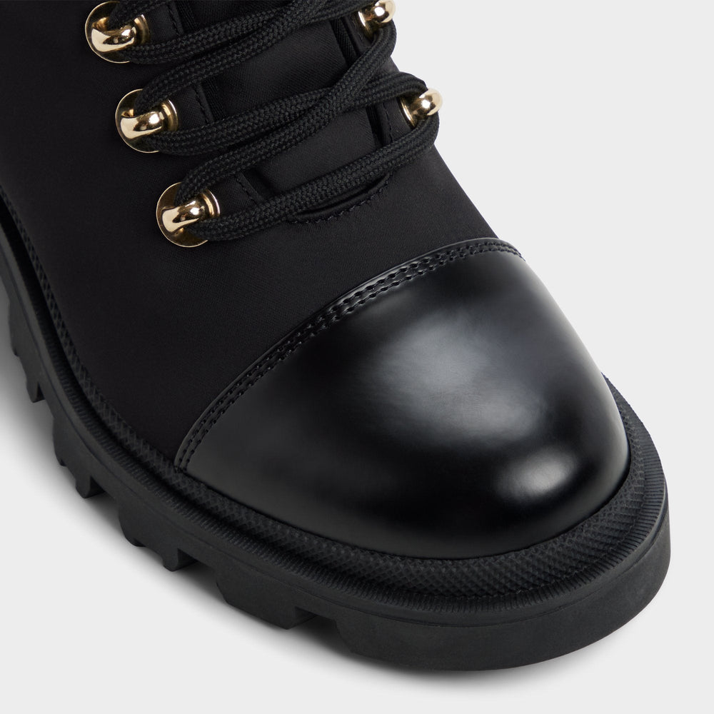 Aldo Mariettia in Black - Lace-up boot, Lug sole Women