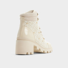 Aldo Mariettia in Other White - Lace-up boot, Lug sole Women