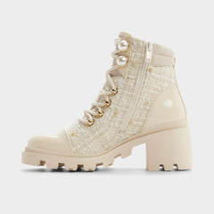 Aldo Mariettia in Other White - Lace-up boot, Lug sole Women