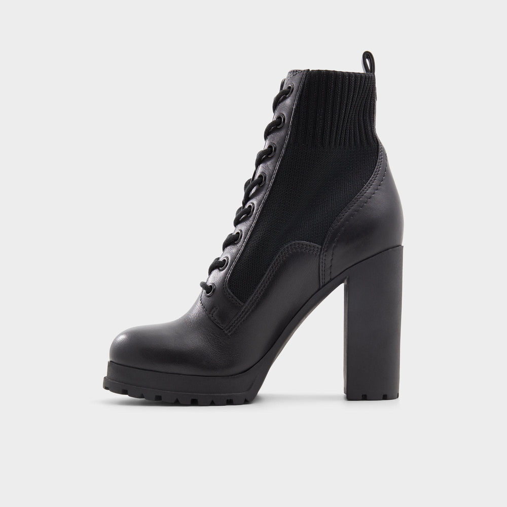 Aldo Rebellious Black Women's Combat boots - Combat ankle boot, Lug sole Women