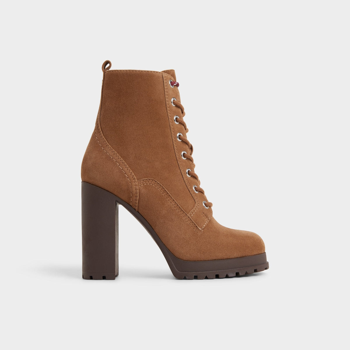 Aldo Rebelliously in Light Brown - Combat ankle boot, Lug sole Women