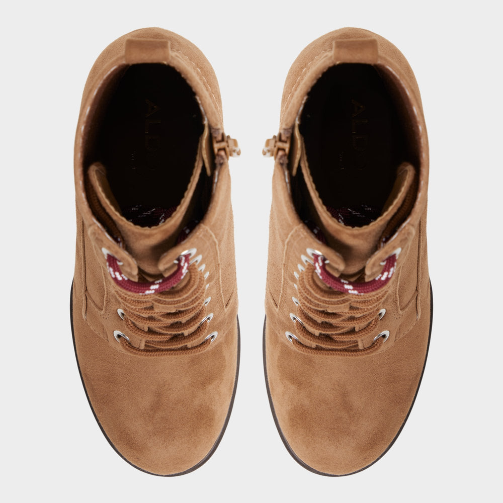 Aldo Rebelliously in Light Brown - Combat ankle boot, Lug sole Women