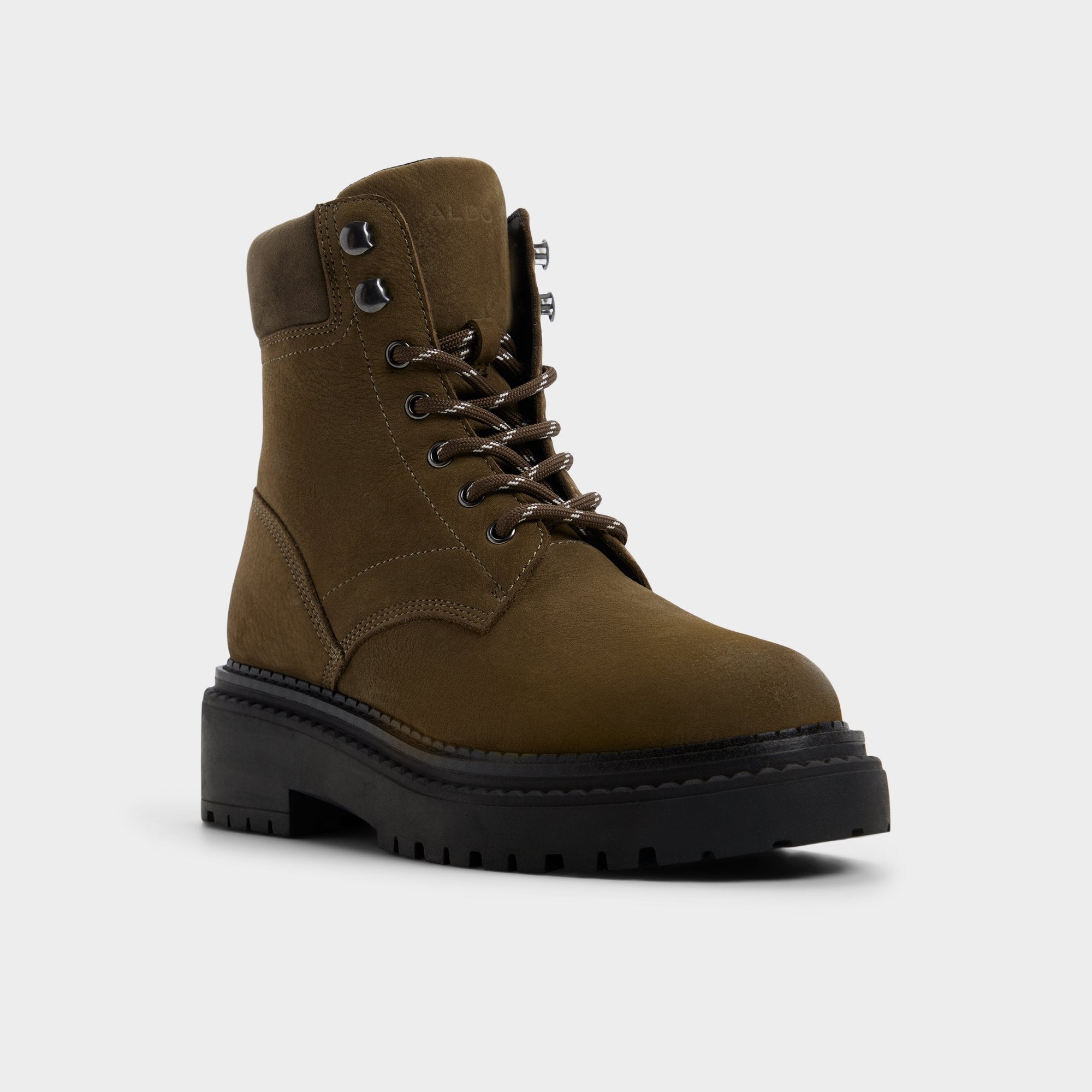 Aldo Lewellan in Dark Green - Hiking boot, Lug sole Women