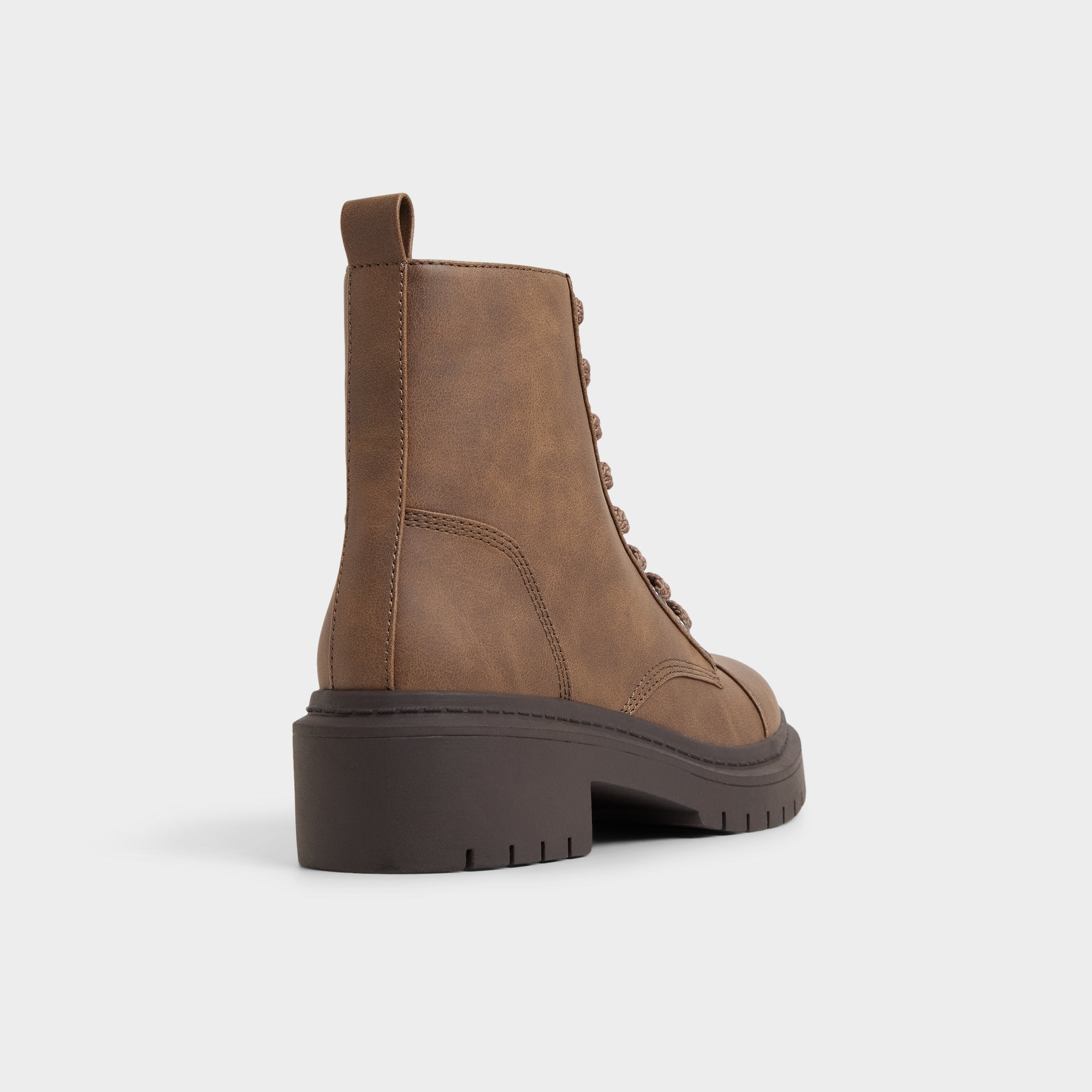 Aldo Goer in Medium Brown - Combat ankle boot, Lug sole Women