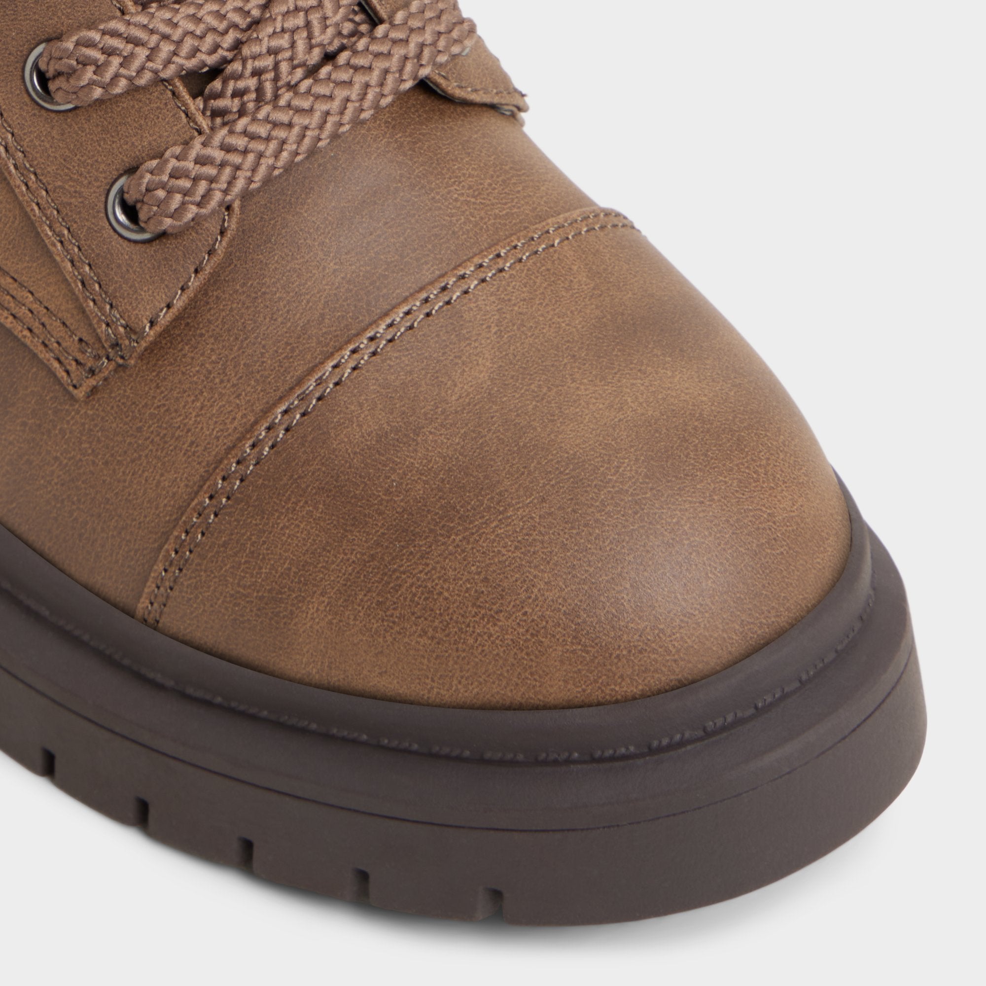 Aldo Goer in Medium Brown - Combat ankle boot, Lug sole Women