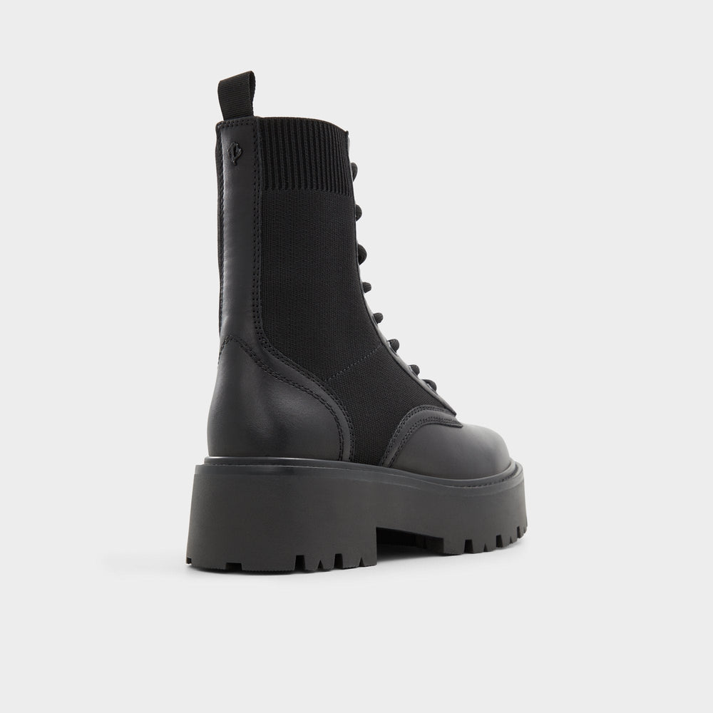 Aldo Talaleryknit Black Women's Combat boots - Combat ankle boot, Black Women
