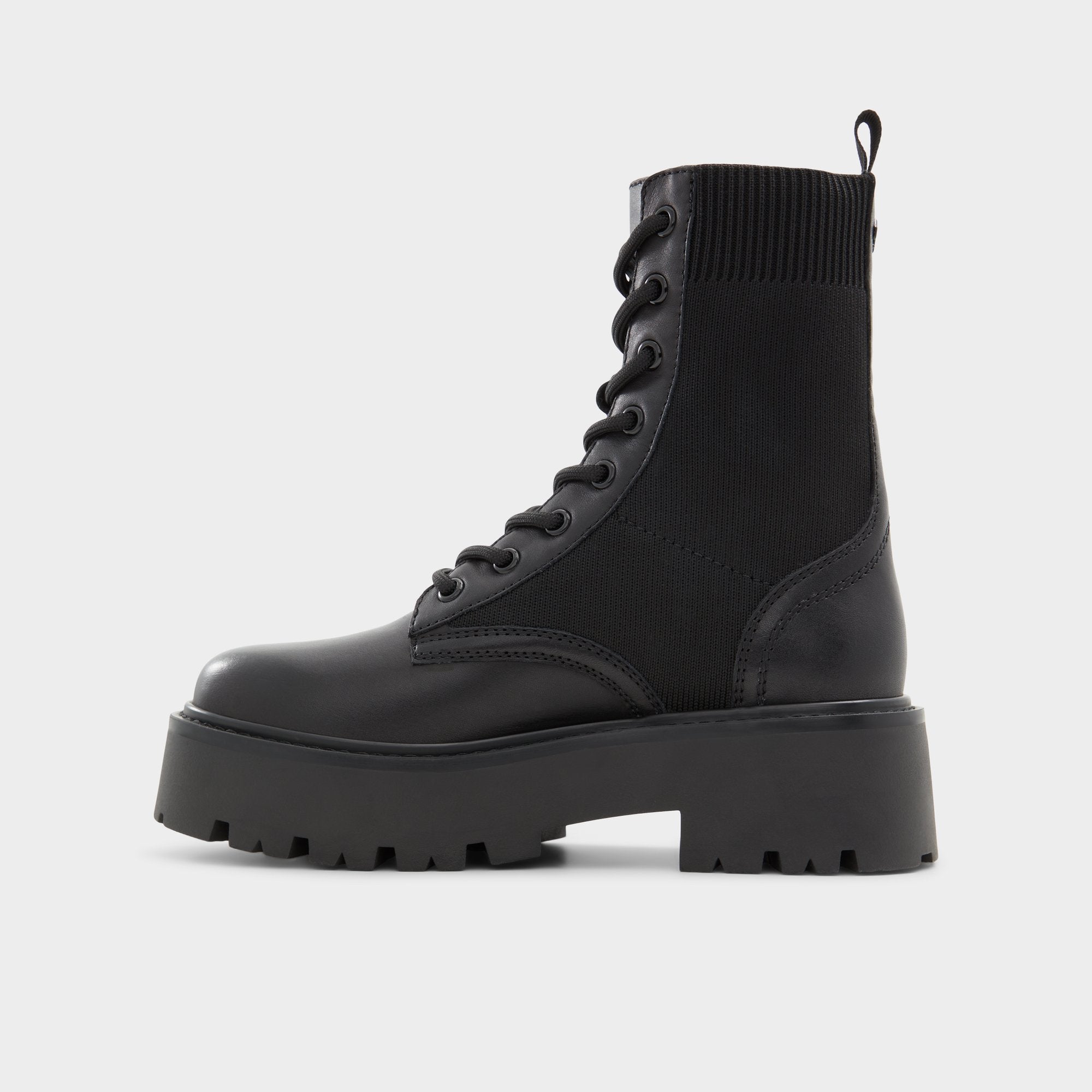 Aldo Talaleryknit Black Women's Combat boots - Combat ankle boot, Black Women