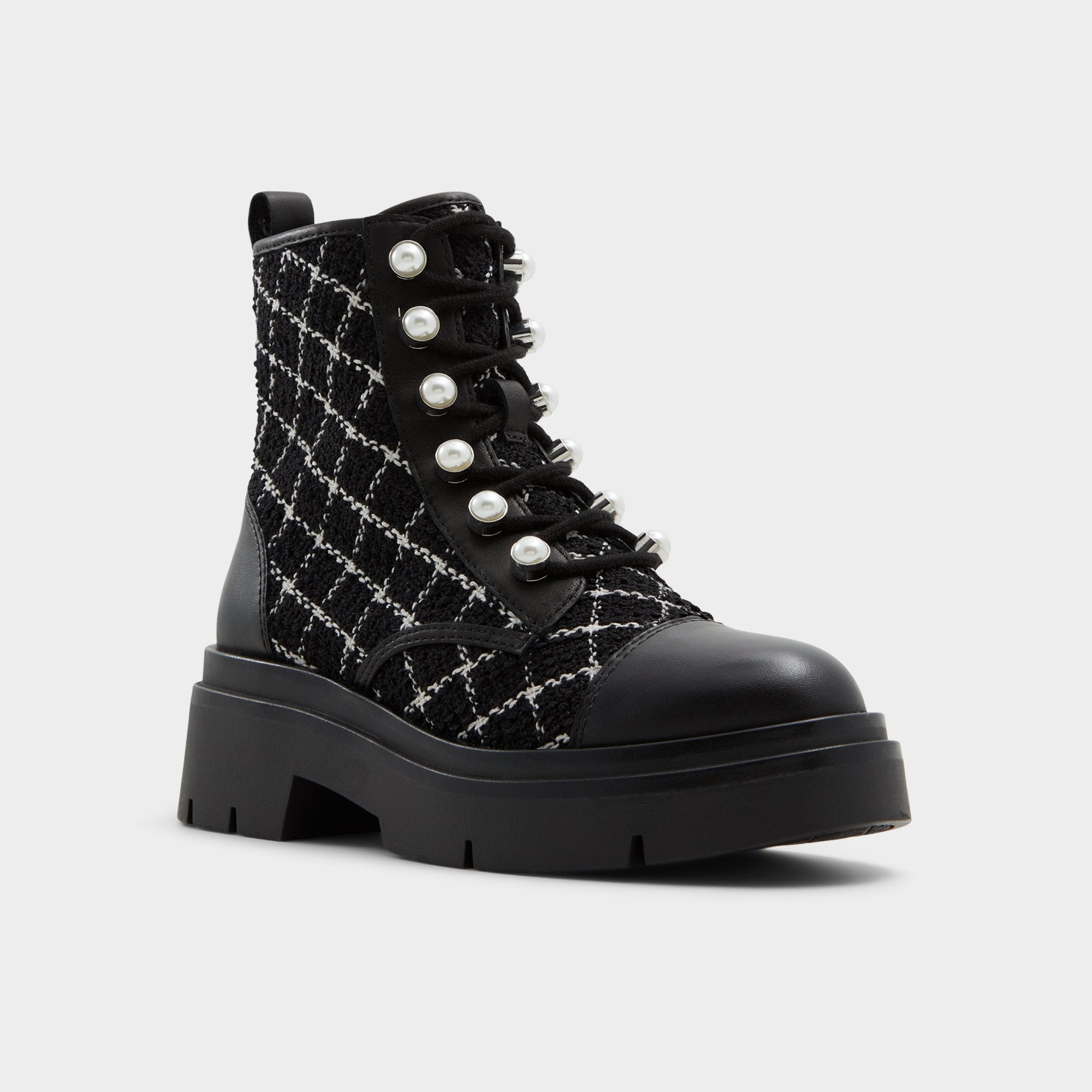 Aldo Marthia in Other Black - Combat ankle boot, Black Women