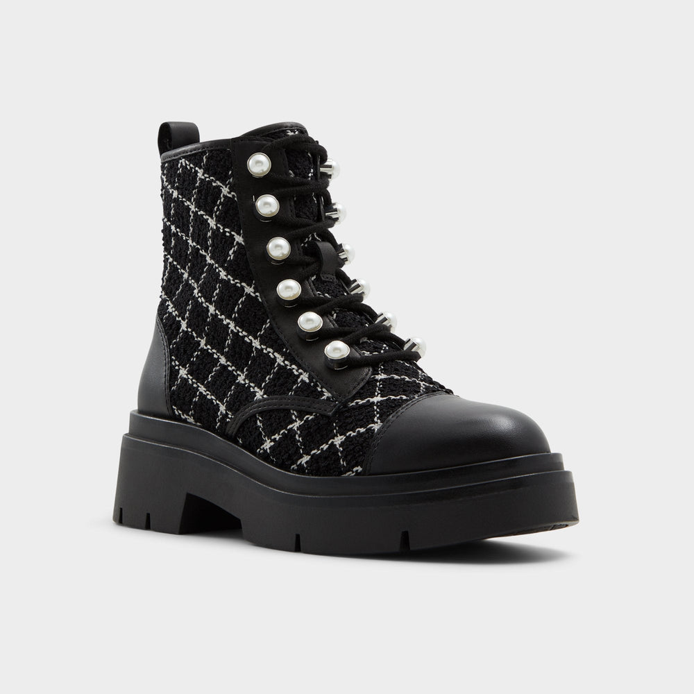 Aldo Marthia in Other Black - Combat ankle boot, Black Women