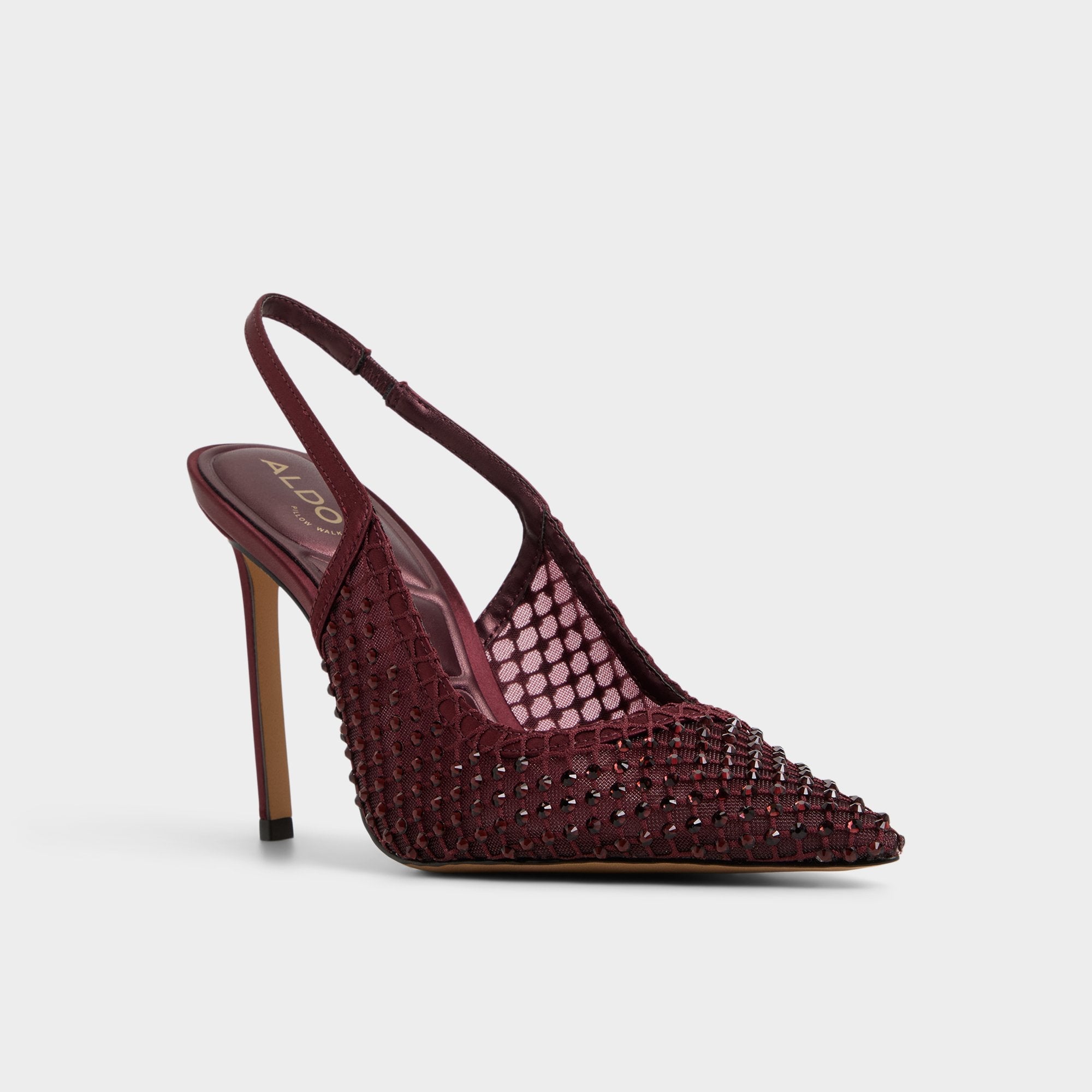 Aldo Marciana in Burgundy 14151906 - Slingback heel, Stiletto heel Women|Bags