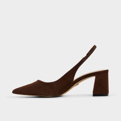 Aldo Uliana in Dark Brown - Slingback heel, Block heel Women