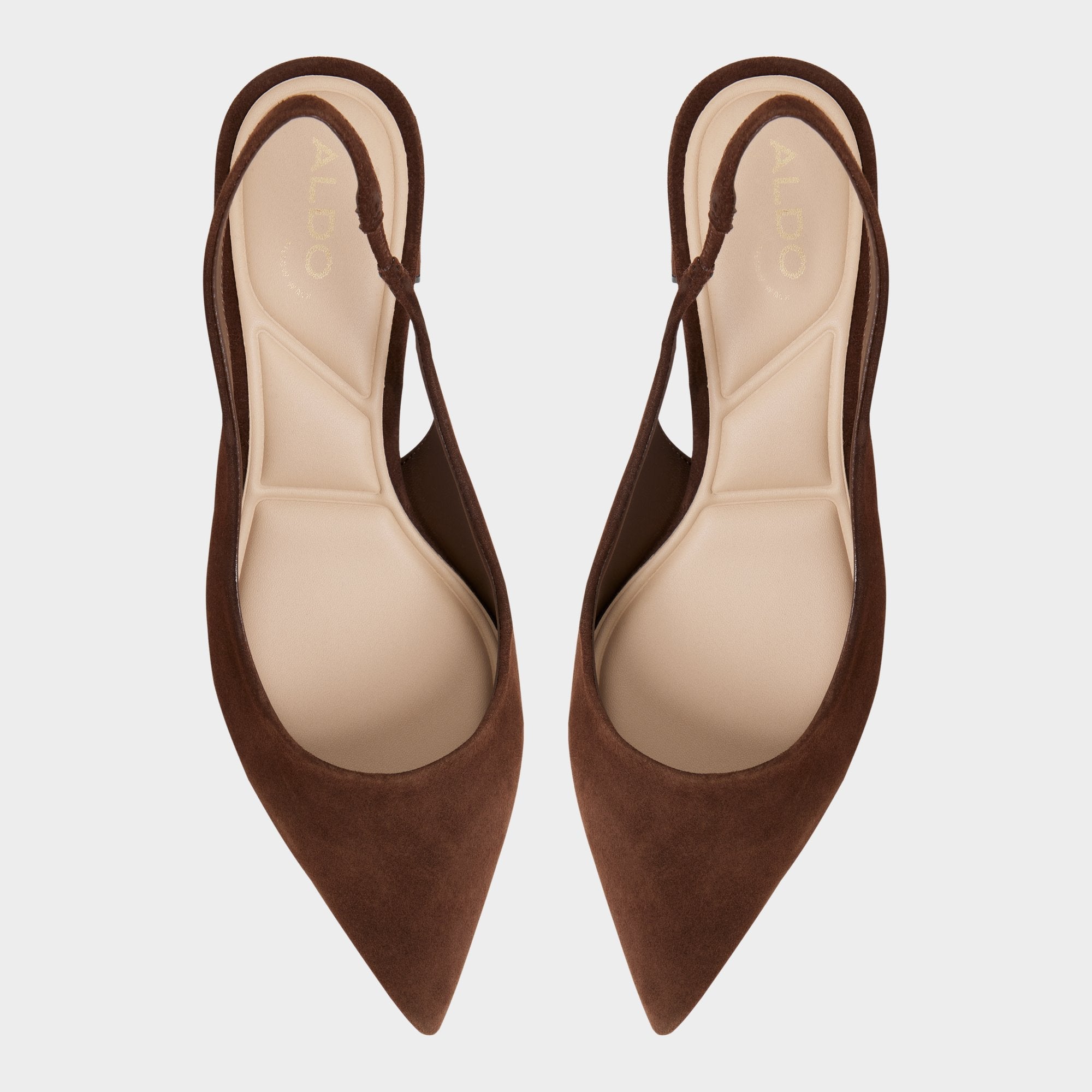 Aldo Uliana in Dark Brown - Slingback heel, Block heel Women