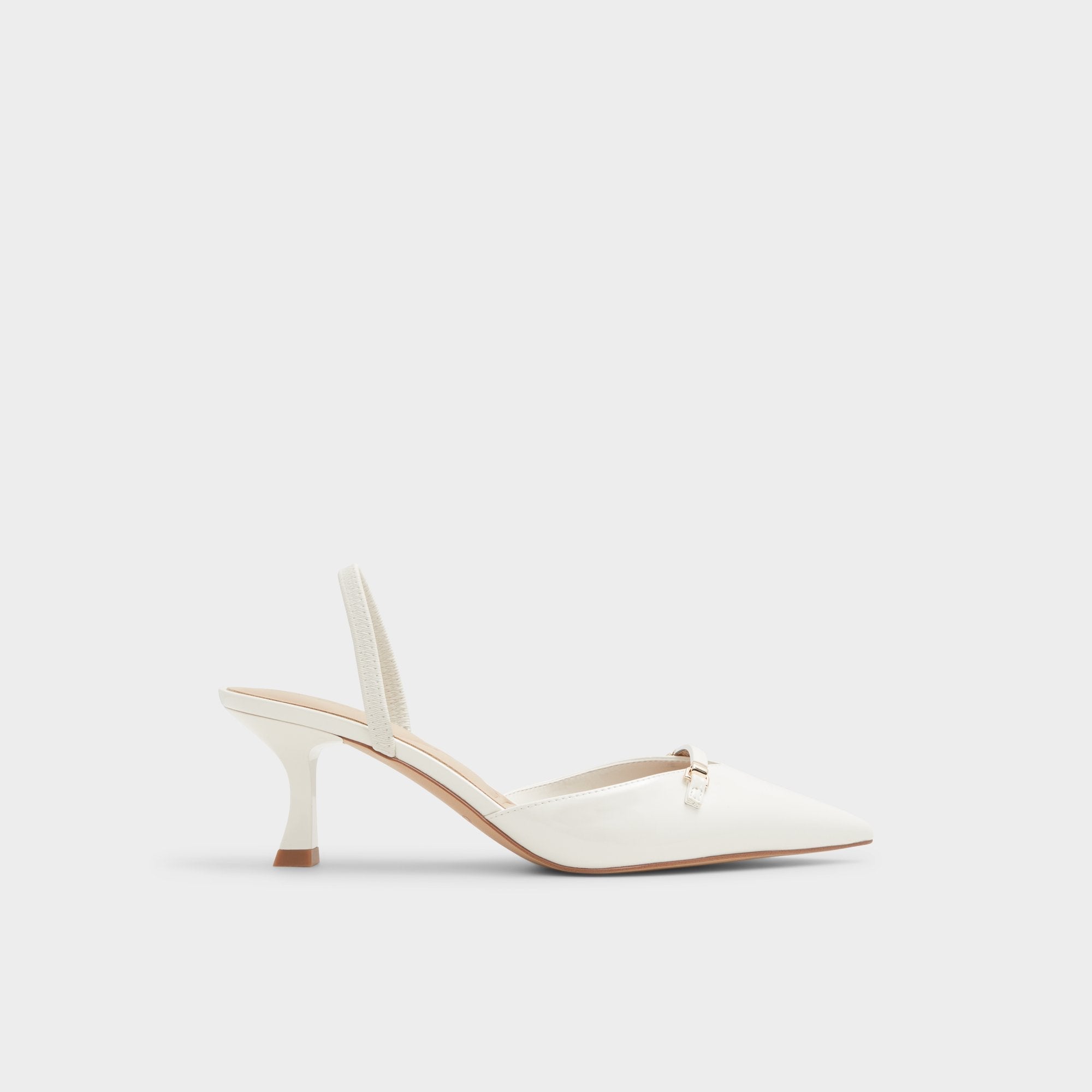 Aldo Nailah White/Bone Women's Kitten heels - Slingback heel, Kitten heel Women