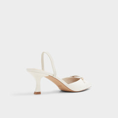 Aldo Nailah White/Bone Women's Kitten heels - Slingback heel, Kitten heel Women