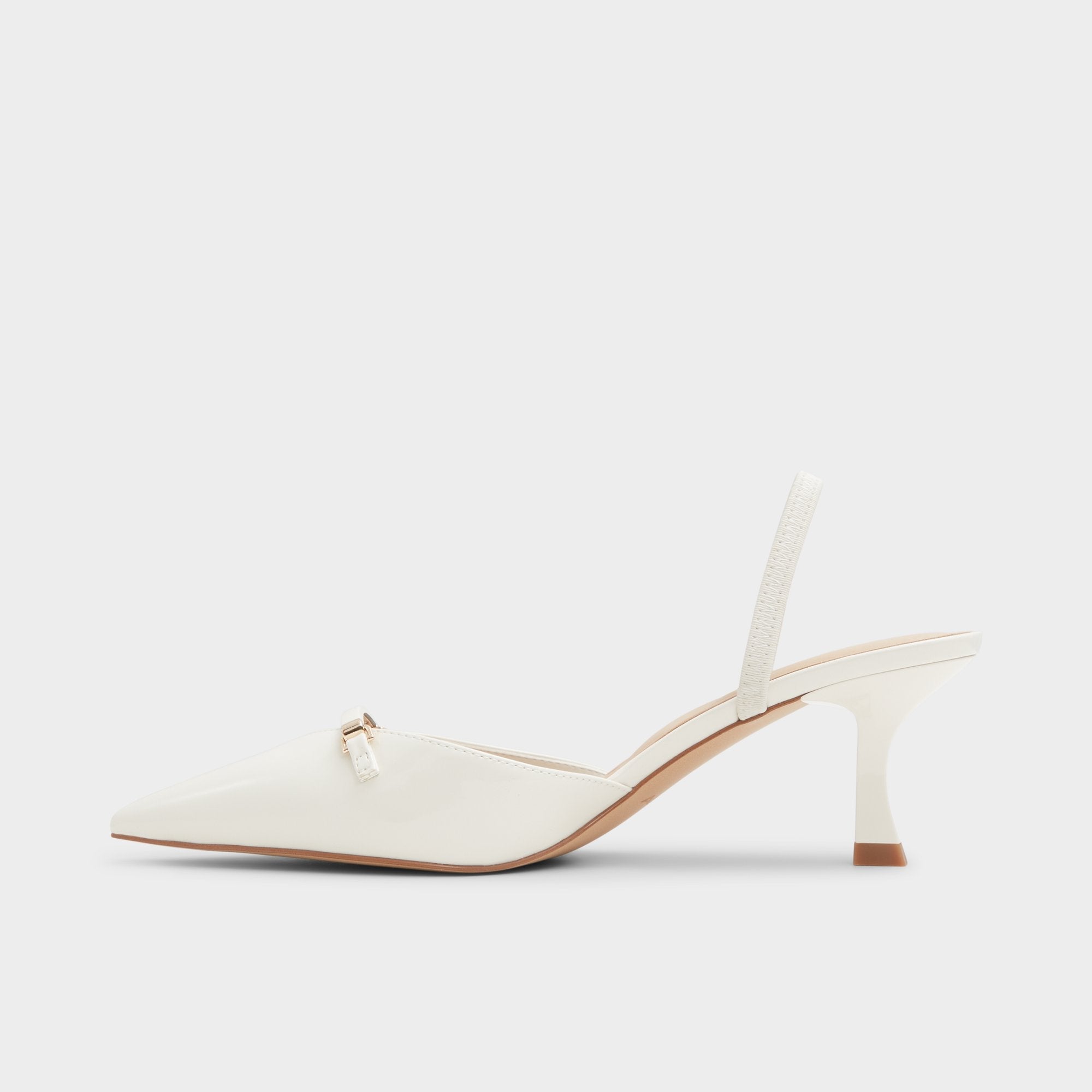 Aldo Nailah White/Bone Women's Kitten heels - Slingback heel, Kitten heel Women