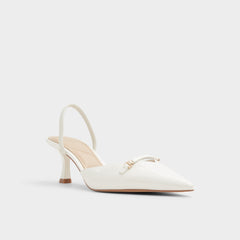 Aldo Nailah White/Bone Women's Kitten heels - Slingback heel, Kitten heel Women