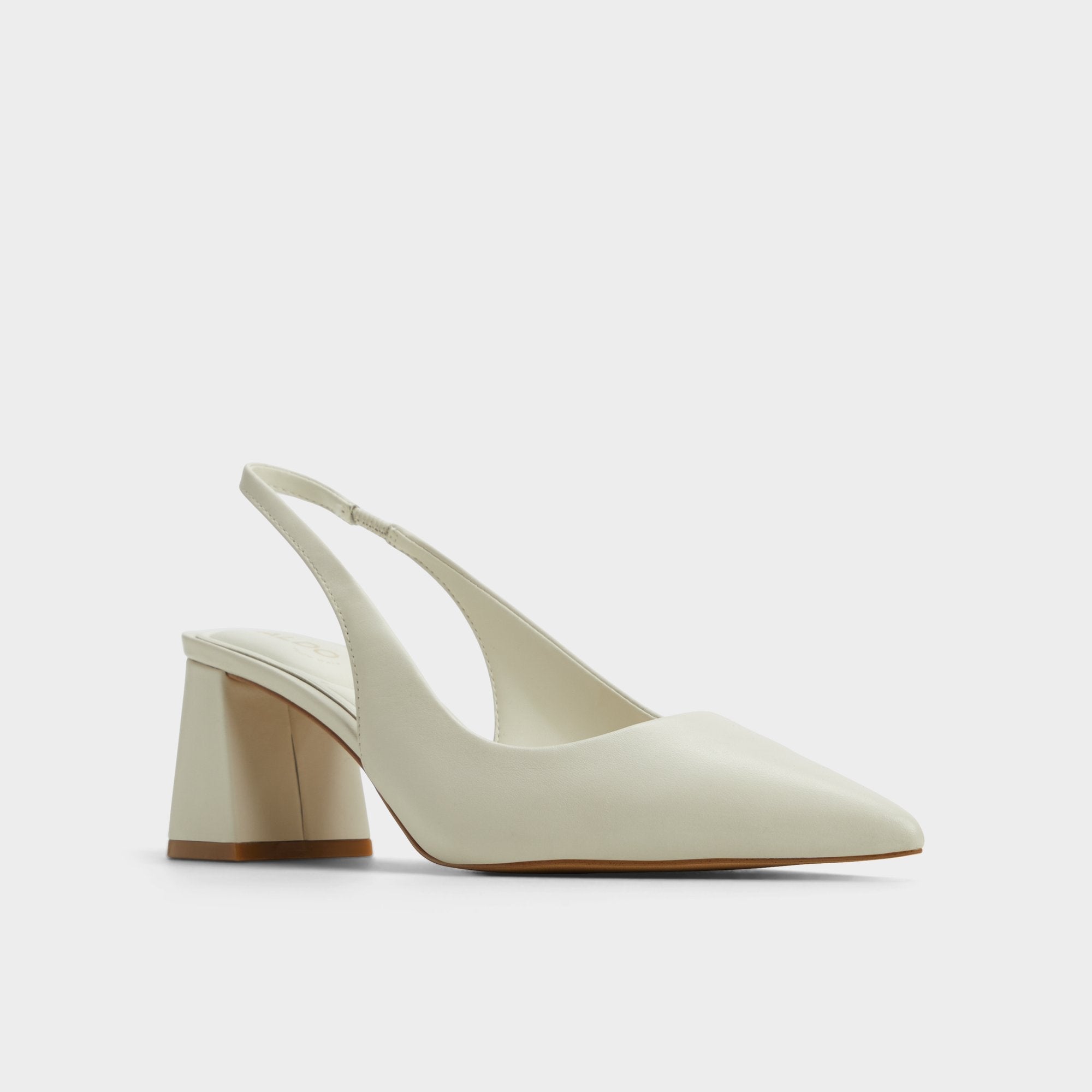 Aldo Uliana White/Bone Women's Slingbacks - Slingback heel, Block heel Women