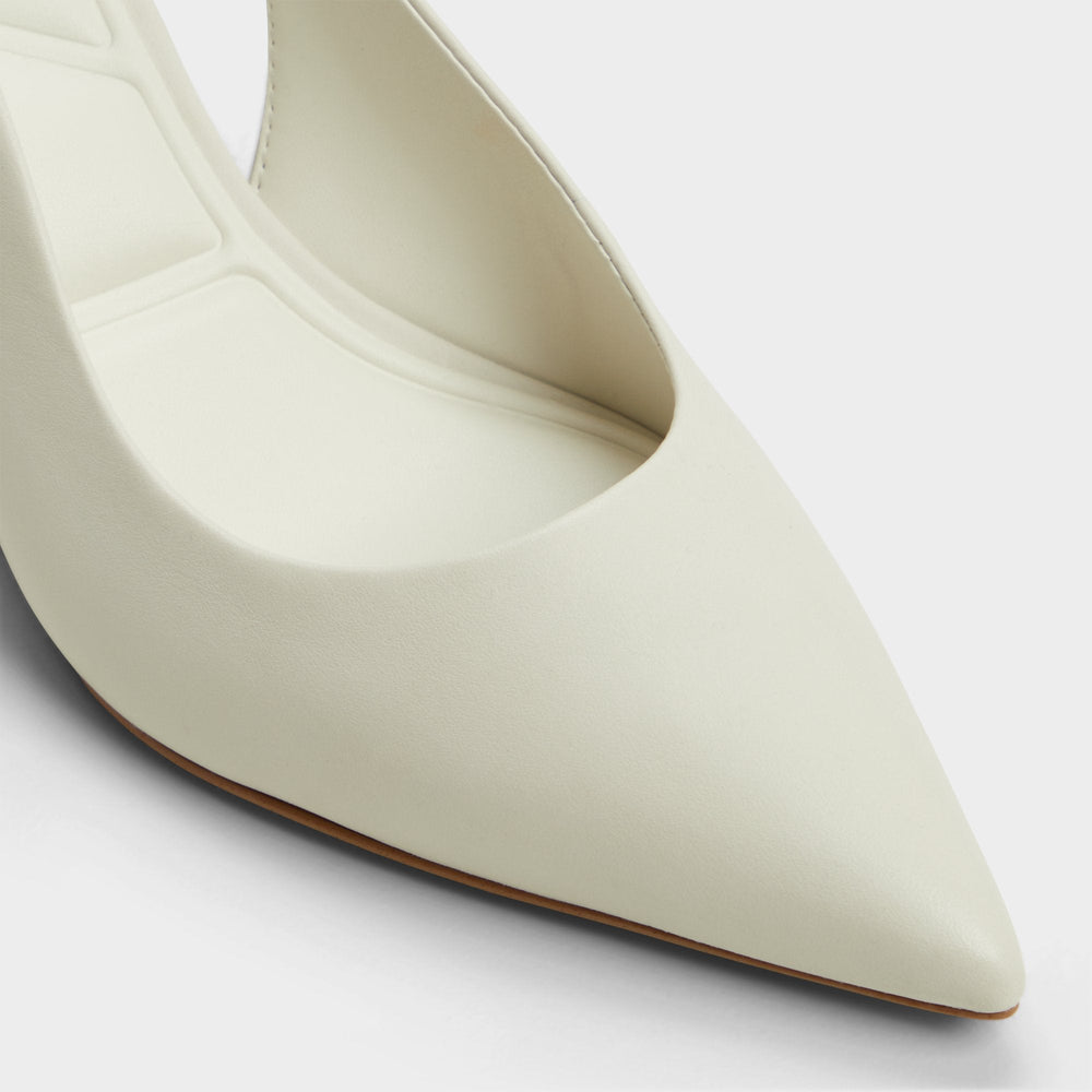 Aldo Uliana White/Bone Women's Slingbacks - Slingback heel, Block heel Women