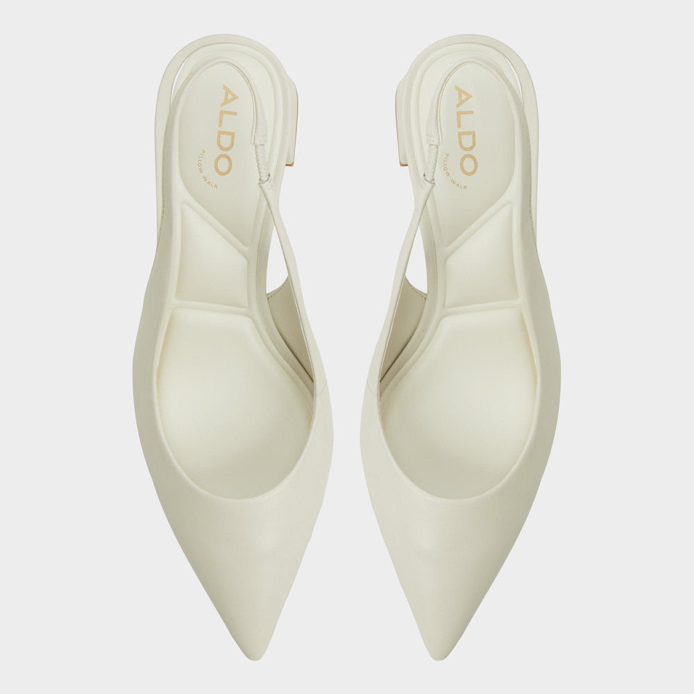 Aldo Uliana White/Bone Women's Slingbacks - Slingback heel, Block heel Women