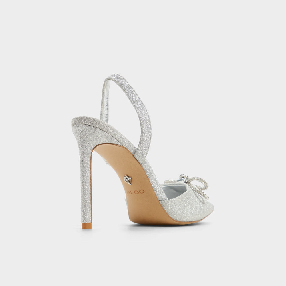 Aldo Addie Silver Women's Slingbacks - Slingback heel, Stiletto heel Women