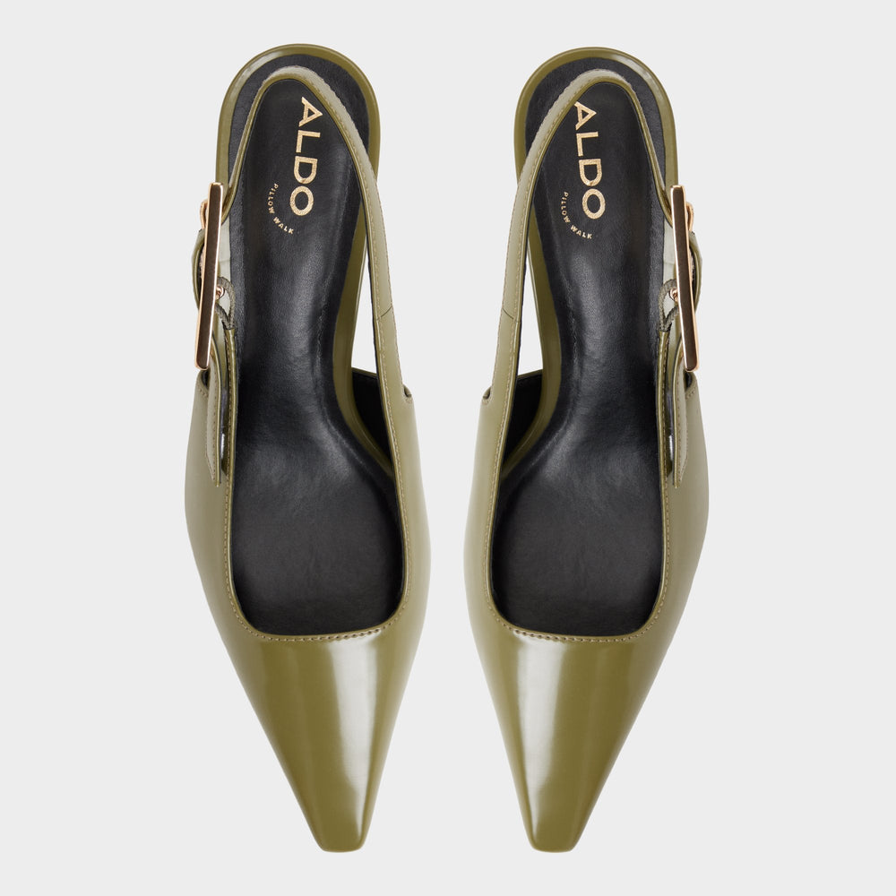 Aldo Nealie in Khaki 14139074 - Slingback heel, Kitten heel Women|Bags