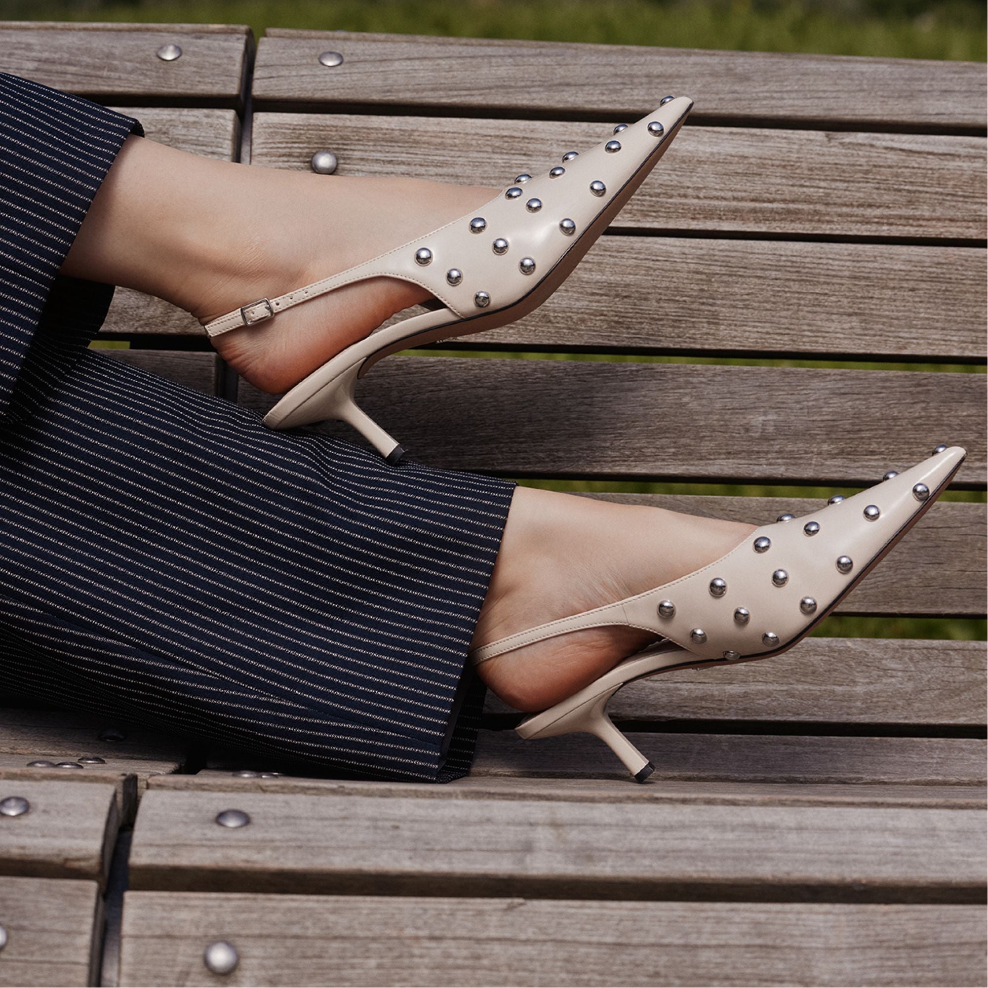 Aldo Naiarah in Cream 14118390 - Slingback heel, Stiletto heel Women